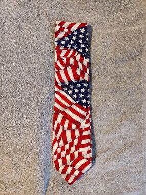 Beans McGee American Flag Men's Tie